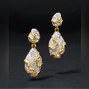 Alexis Bittar Solanales Crystal Pebble Double Drop Earrings